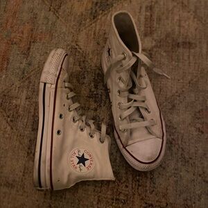 White converse high tops